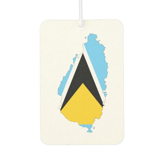 St Lucia Flag Karte Autolufterfrischer (Vorderseite)