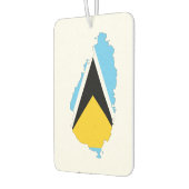 St Lucia Flag Karte Autolufterfrischer (Links)