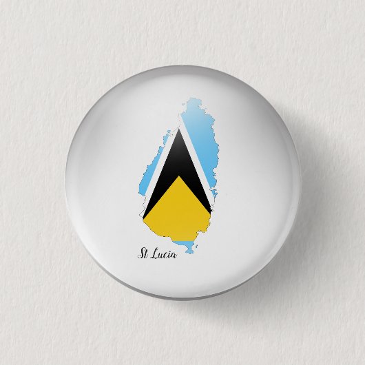 St Lucia Flag Karte Button (Vorderseite)