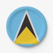 St. Lucia Flag Pappteller (Vorderseite)