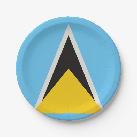 St. Lucia Flag Pappteller (Vorderseite)