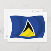 St. Lucia Flag Postkarte (Vorne/Hinten)