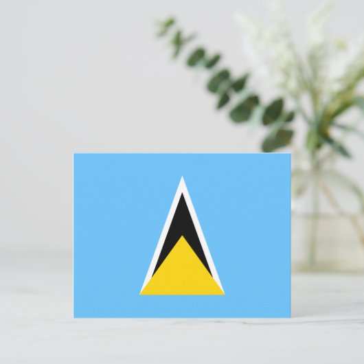 St. Lucia Flag Postkarte (Stehend Vorderseite)