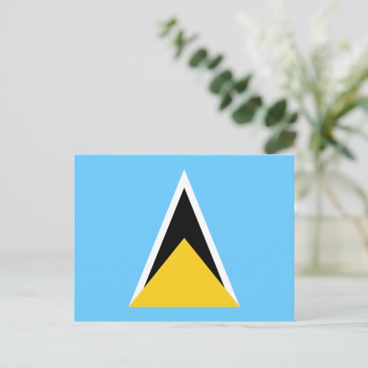 St. Lucia Flag Postkarte (Stehend Vorderseite)