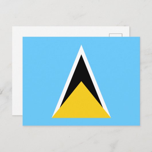 St. Lucia Flag Postkarte (Vorne/Hinten)