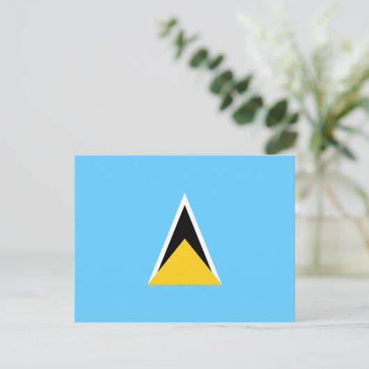 St. Lucia Flag Postkarte (Stehend Vorderseite)