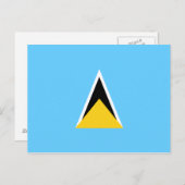 St. Lucia Flag Postkarte (Vorne/Hinten)