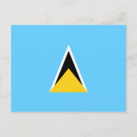 St. Lucia Flag Postkarte