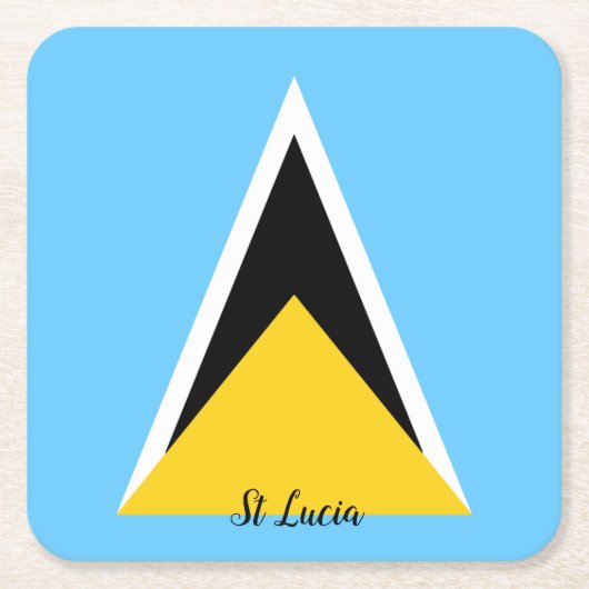 St. Lucia Flag  Rechteckiger Pappuntersetzer (Vorderseite)