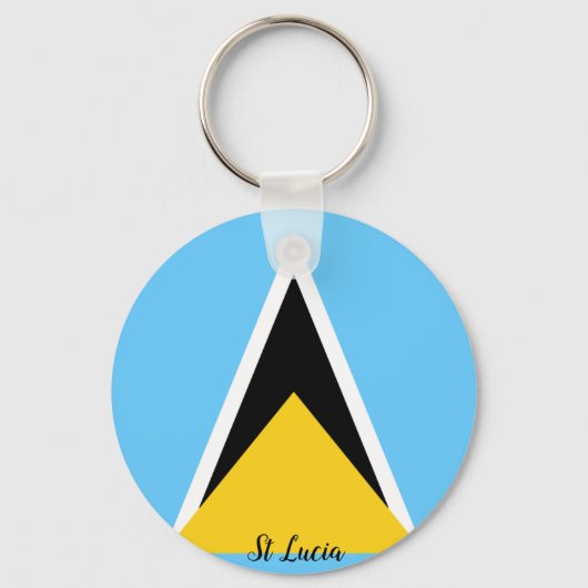 St. Lucia Flag Schlüsselanhänger (Vorderseite)