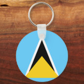 St. Lucia Flag Schlüsselanhänger (Vorderseite)