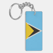 St. Lucia Flag Schlüsselanhänger (Vorderseite links)