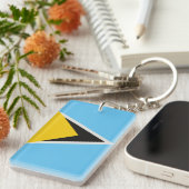 St. Lucia Flag Schlüsselanhänger (Vorderseite rechts)