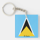 St. Lucia Flag Schlüsselanhänger (Vorderseite)