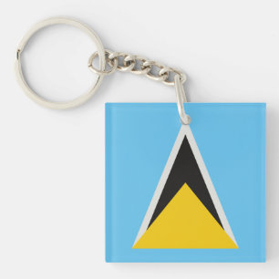 St. Lucia Flag Schlüsselanhänger