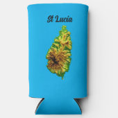 St. Lucia Flag Selters Dosenkühler (Vorderseite)
