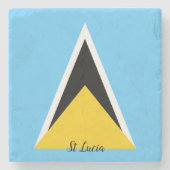 St. Lucia Flag  Steinuntersetzer (Vorderseite)