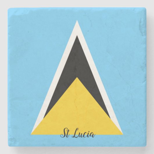 St. Lucia Flag  Steinuntersetzer (Vorderseite)