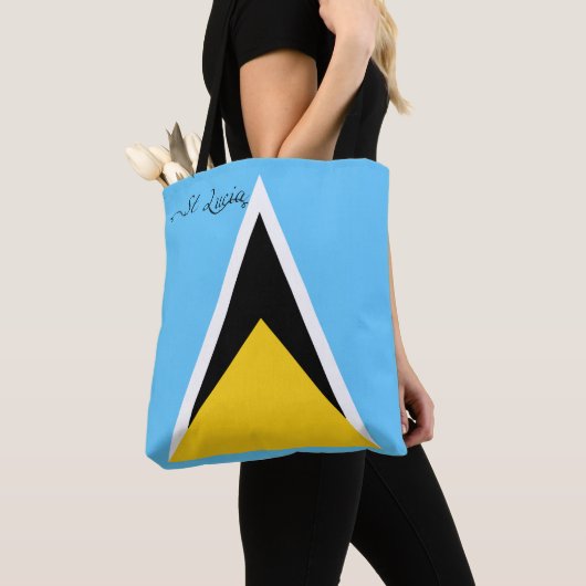St. Lucia Flag Tasche (Von Nahem)