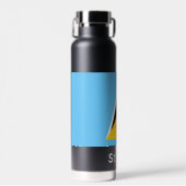 St Lucia Flag Wasser Flasche (Vorne)