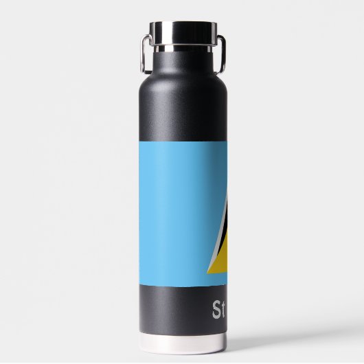 St Lucia Flag Wasser Flasche (Vorne)