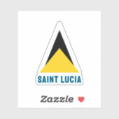 St. Lucia-Flagge Aufkleber (Blatt)