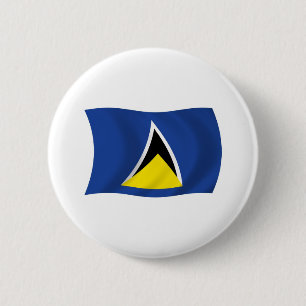 St. Lucia-Flagge-Button Button