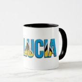 St. Lucia-Flagge Text | Karibischer Stolz Design Tasse (VorderseiteRechts)