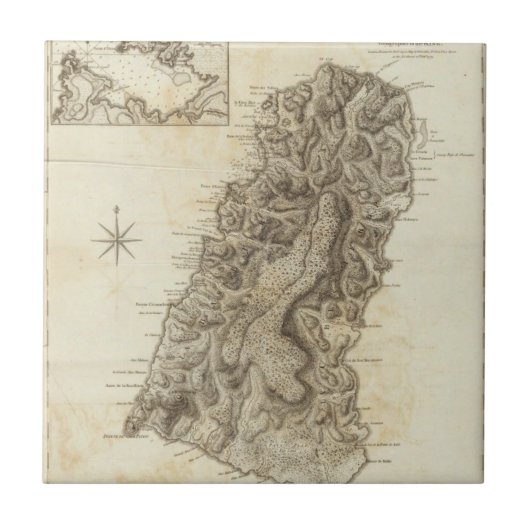 St Lucia Fliese (Vorderseite)