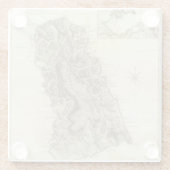 St Lucia Glasuntersetzer (Rückseite)