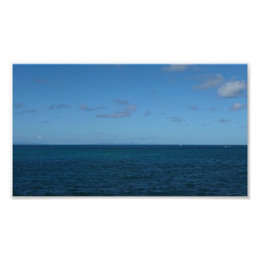 St. Lucia Horizon Blauer Ozean Fotodruck (Vorne)