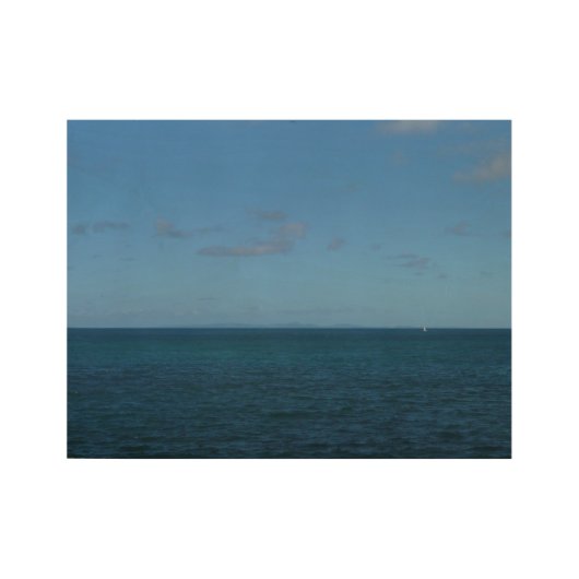 St. Lucia Horizon Blauer Ozean Holzposter (Vorderseite)