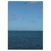 St. Lucia Horizon Blauer Ozean Klemmbrett (Rückseite)