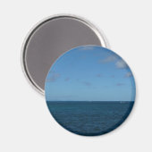 St. Lucia Horizon Blauer Ozean Magnet (Vorderseite/Rückseite)