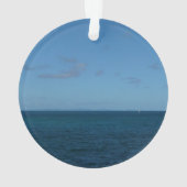 St. Lucia Horizon Blauer Ozean Ornament (Rückseite)