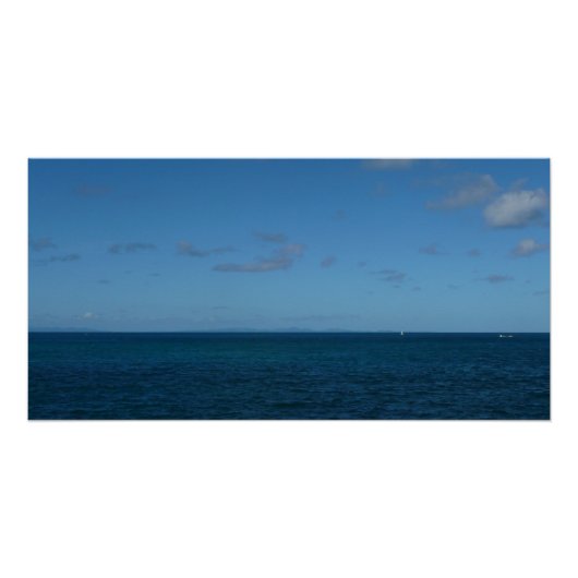 St. Lucia Horizon Blauer Ozean Poster (Vorderseite)