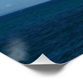 St. Lucia Horizon Blauer Ozean Poster (Ecke)