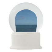 St. Lucia Horizon Blauer Ozean Schneekugel (Rückseite)