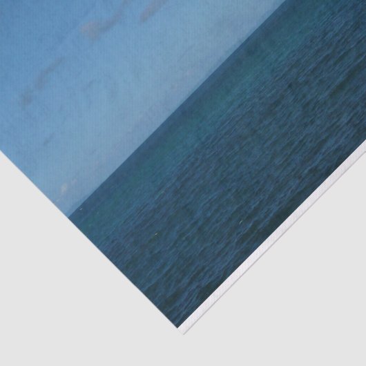 St. Lucia Horizon Blauer Ozean Seidenpapier (Ausschnitt)