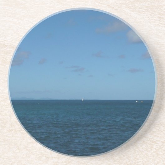 St. Lucia Horizon Blauer Ozean Untersetzer (Vorne)