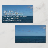 St. Lucia Horizon Blauer Ozean Visitenkarte (Vorne/Hinten)