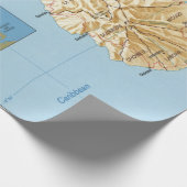 St. Lucia Island Map (1991) Geschenkpapier (Ecke)