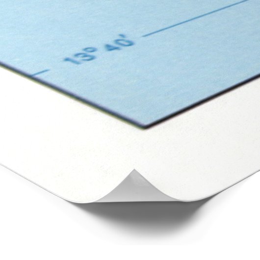 St. Lucia Island Map (1991) Poster (Ecke)