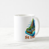 St Lucia Karibik Kaffeetasse (VorderseiteRechts)