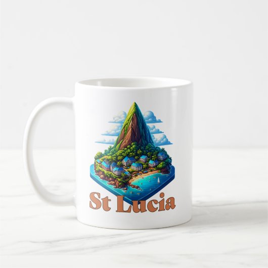 St Lucia Karibik Kaffeetasse (Links)
