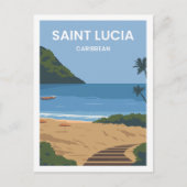 St. Lucia Karibischer Reiseort Postkarte (Vorderseite)