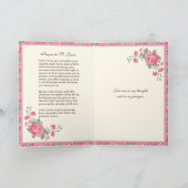 St. Lucia Lucy Religious Gebet Pink Roses Karte (Innenseite)