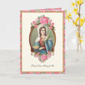 St. Lucia Lucy Religious Gebet Pink Roses Karte (Gelbe Blume)