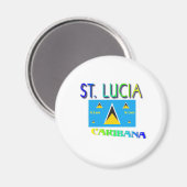 St. Lucia Magnet (Vorderseite/Rückseite)