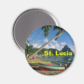 st. Lucia-Magnet Magnet (Vorderseite/Rückseite)